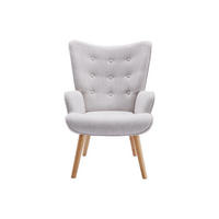 SESSEL mit gerader Rückenlehne - 1 Person - Stoff - Hellgrau - - Hellgrau, Textil (69/95.5/78cm) - Vente-Unique