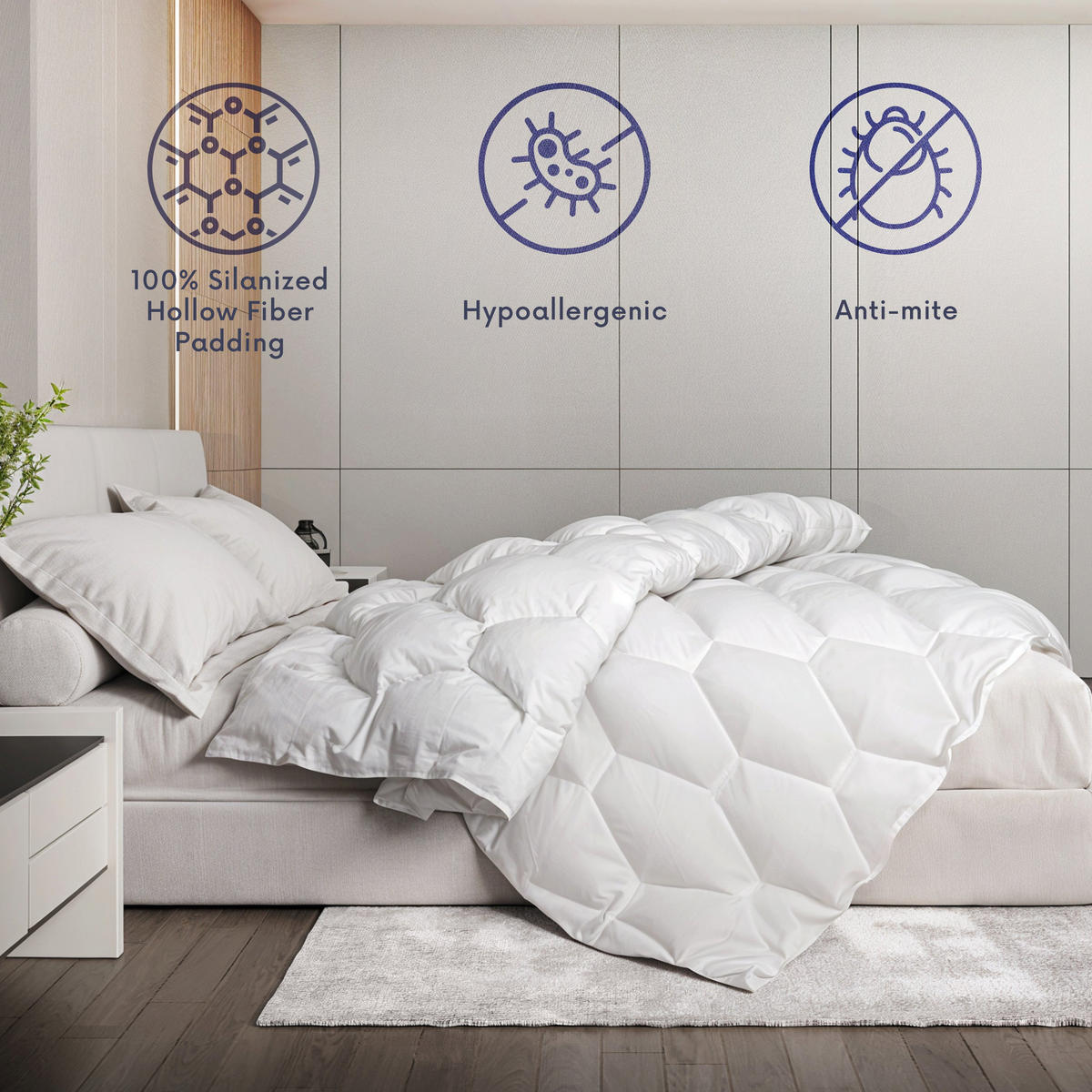 SOMMERDECKE 155x200 cm 150 g | Weiche Füllung aus Soft-Vlies - Weiß, Textil (155/200cm) - The White Stone