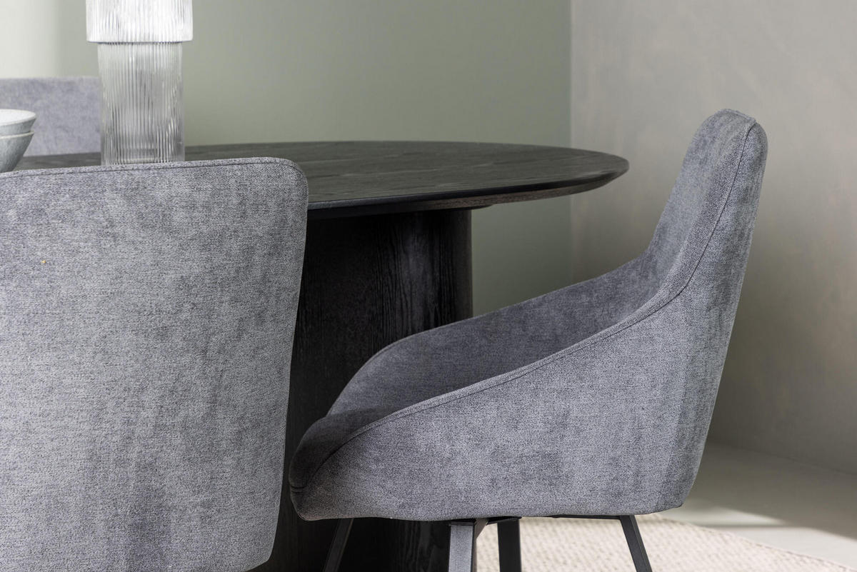 ESSZIMMERSTUHL ROSIE Grau 55x60x88 cm - Grau, Textil (55/88/60cm) - FURNLUX