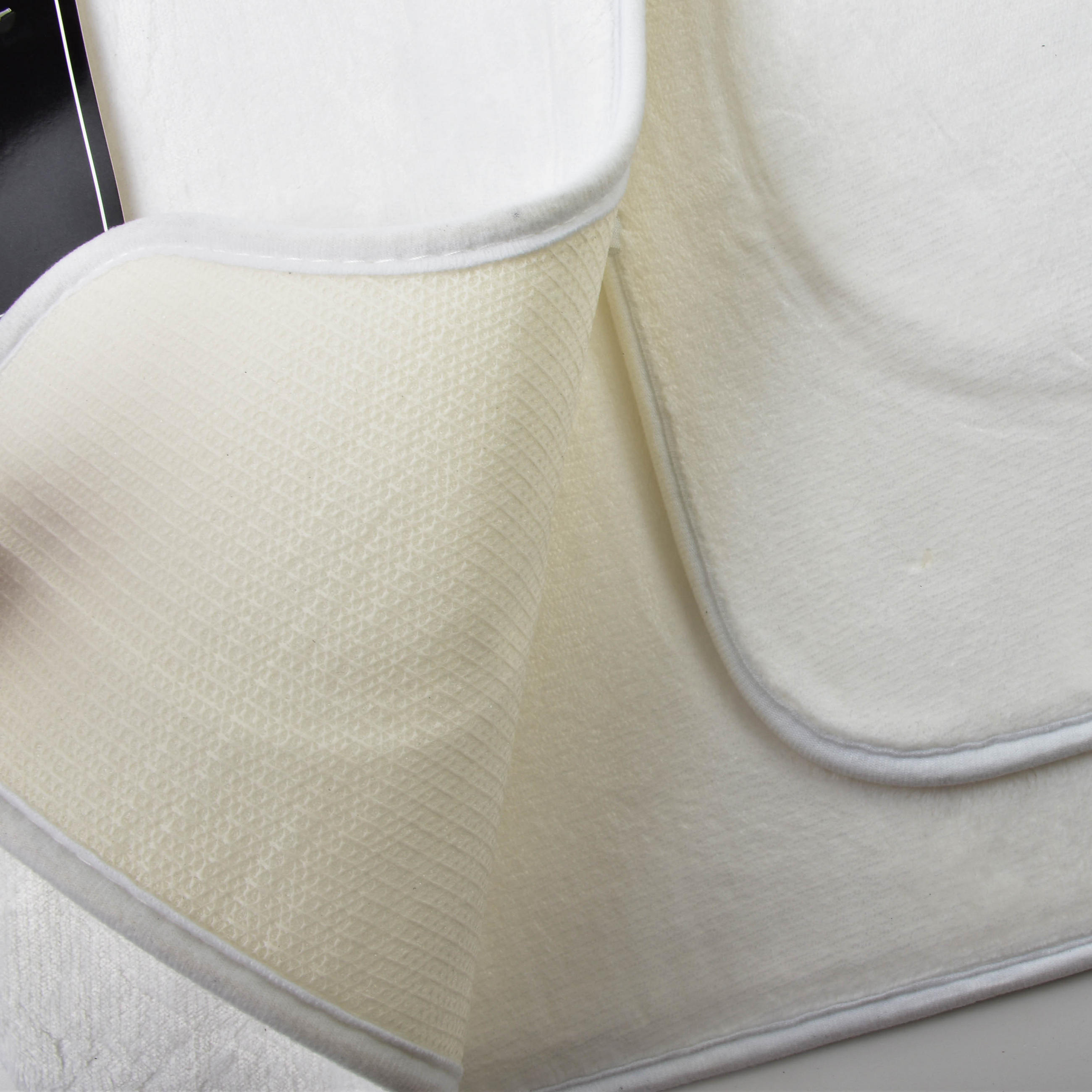 BADEMATTE Zac Creme 80/50/1 cm Textilien - Creme, Textil (50/80cm) - Mondex