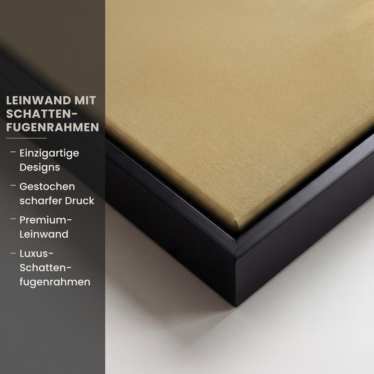 LEINWAND Bilder mit Rahmen - Schaf - Jesus - Pinselstriche - Abstrakt - 70x50 - Beige, Textil (70/50cm) - MuchoWow