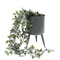 BLUMENTOPF Metall Grau 23 cm 96260 M - Grau, Metall (13/23/13cm) - DanDiBo