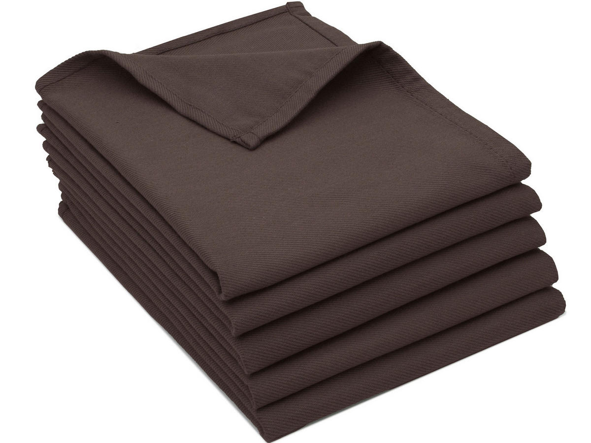 GESCHIRRTÜCHER, 5er-Set, 50x70 cm, 100% Baumwolle - Braun, Textil (50/70cm) - Zollner