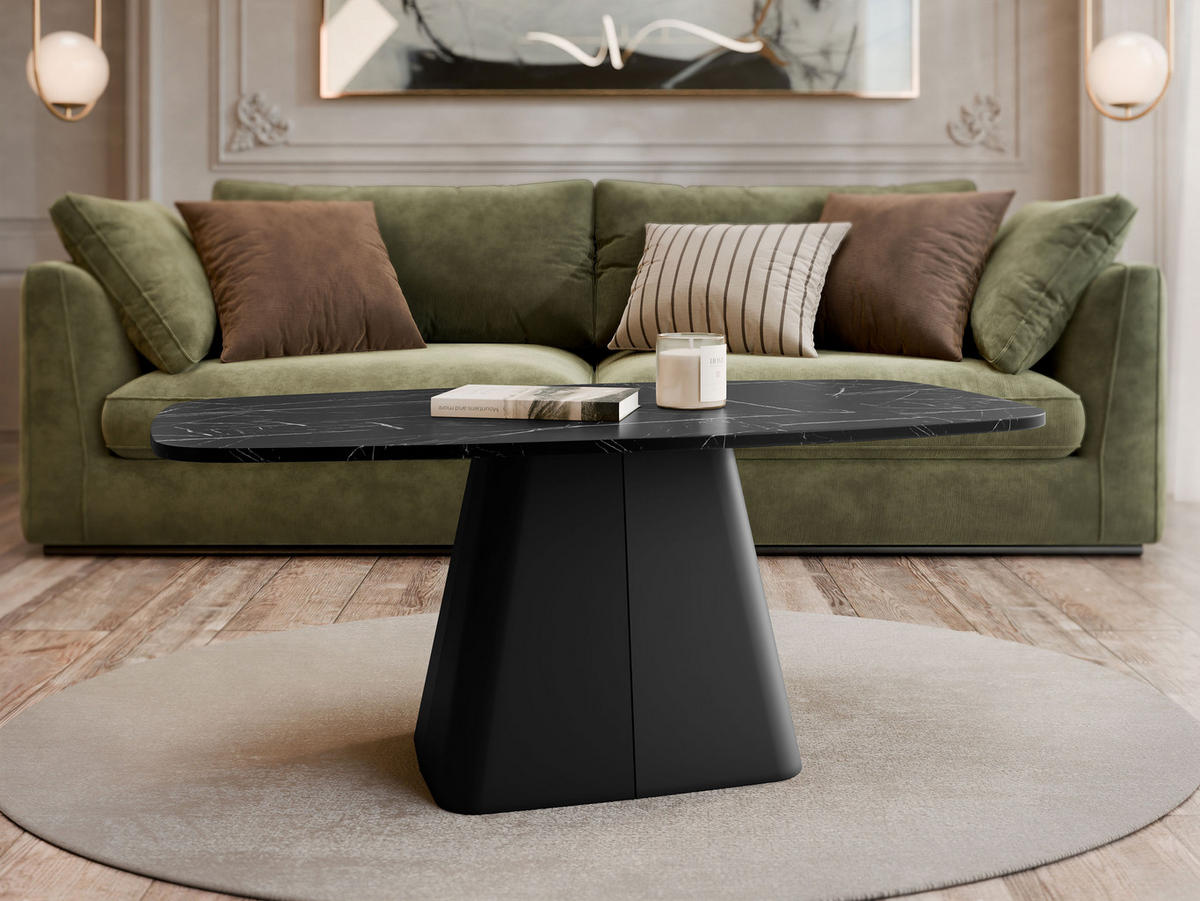COUCHTISCH Noa - Schwarz, Holzwerkstoff/Metall (60/120/48cm) - MIRJAN24