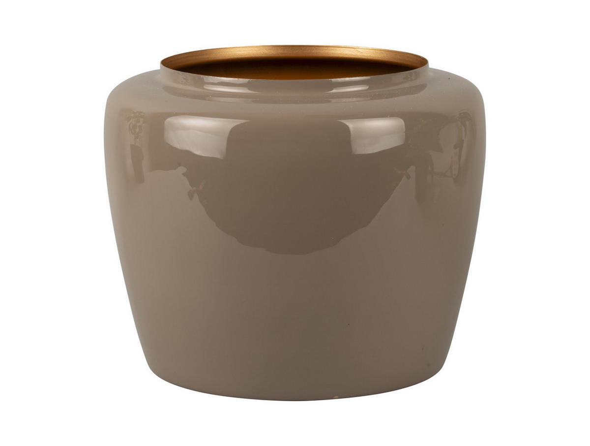 BLUMENTOPF Grand 25/25/20 cm - Grau, Metall (25/20/25cm) - Present Time