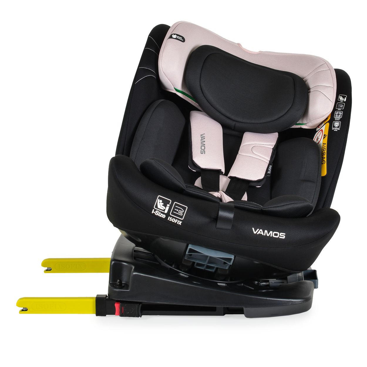 KINDERSITZ Vamos i-Size rosa (40-150cm) Gruppe 0/1/2/3 Isofix Top Tether Gurt - Rosa, Kunststoff (45/69/56cm) - Moni