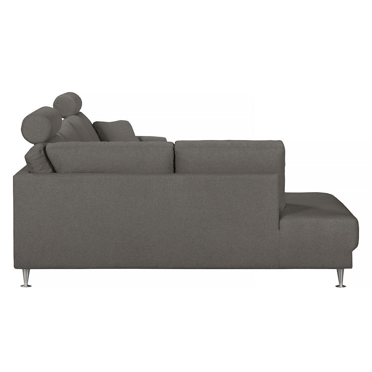 WOHNLANDSCHAFT mit Longchair und Ottomane - Dunkelgrau, Textil (305/85/200cm) - home24