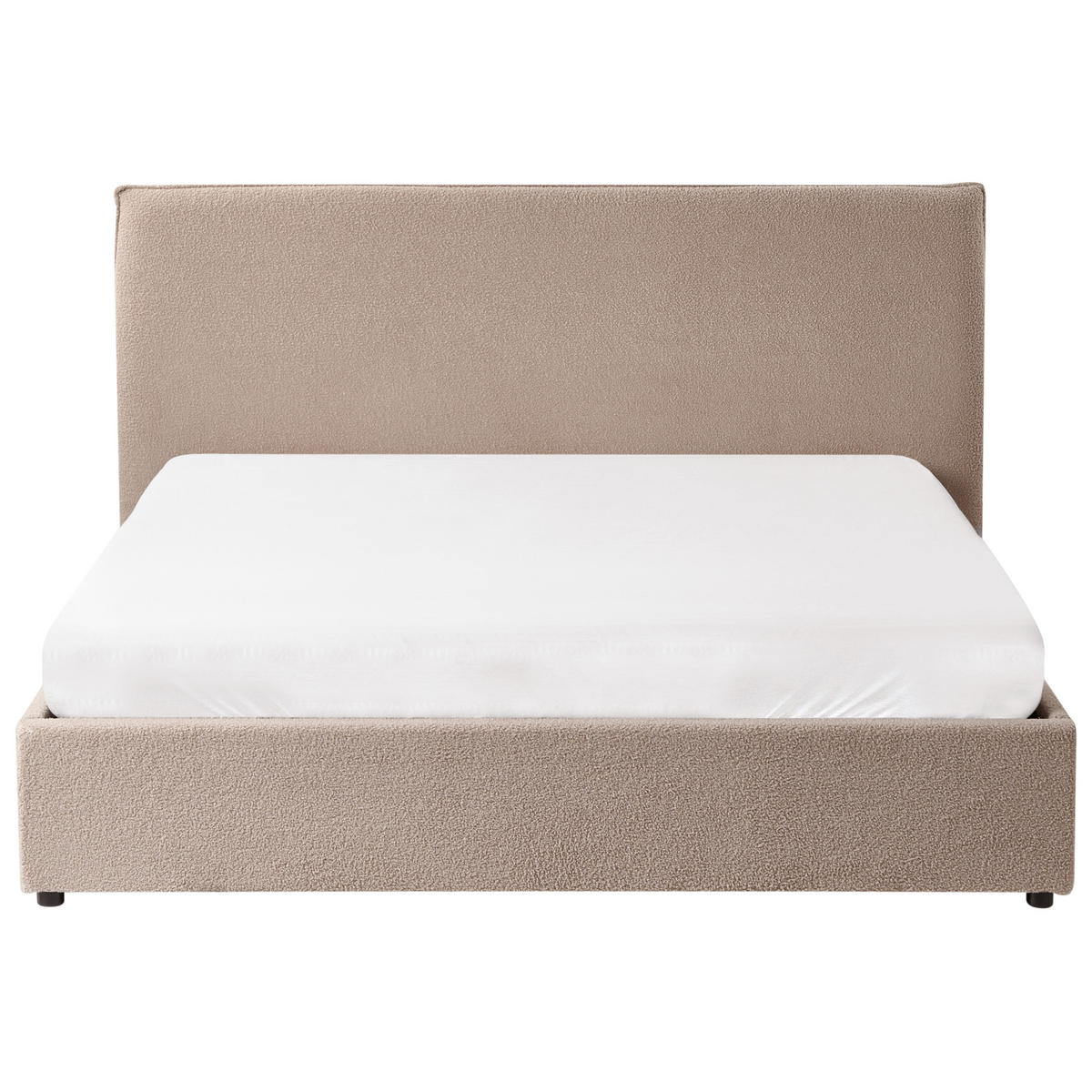 BETT mit Stauraum 160/200 cm Taupe Lavaur - Taupe, Textil (160/200cm) - Beliani