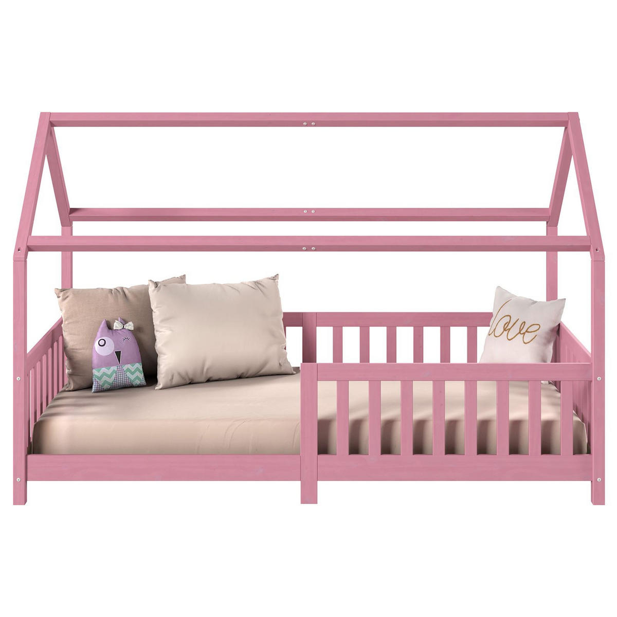 HAUSBETT NINA 90x190 cm rosa - Rosa, Holz (90/190cm) - IDIMEX