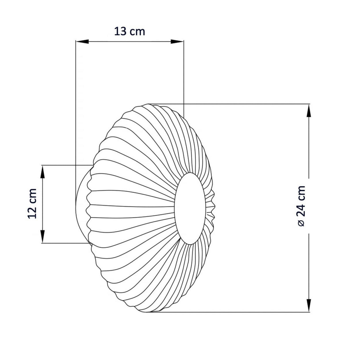 WANDLEUCHTE Ambrine, Bernstein und Gold, 13cm - Goldfarben, Glas (24/24/13cm) - KOSILUM