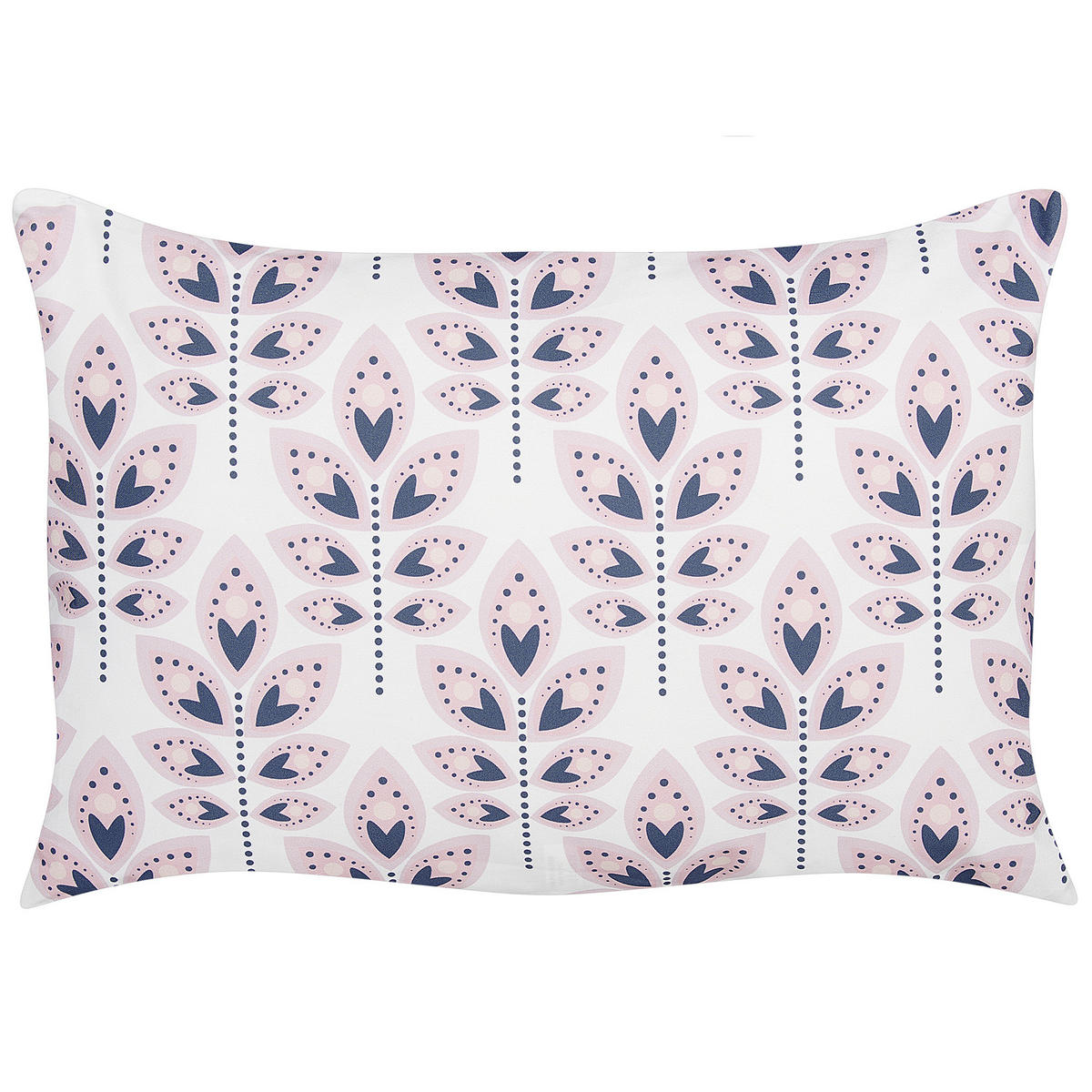 ZAHRADNÍ POLŠTÁŘ sada 2 ks S motivem listů béžový 40/60 cm Torretta - krémová, textil (60/40cm) - Beliani