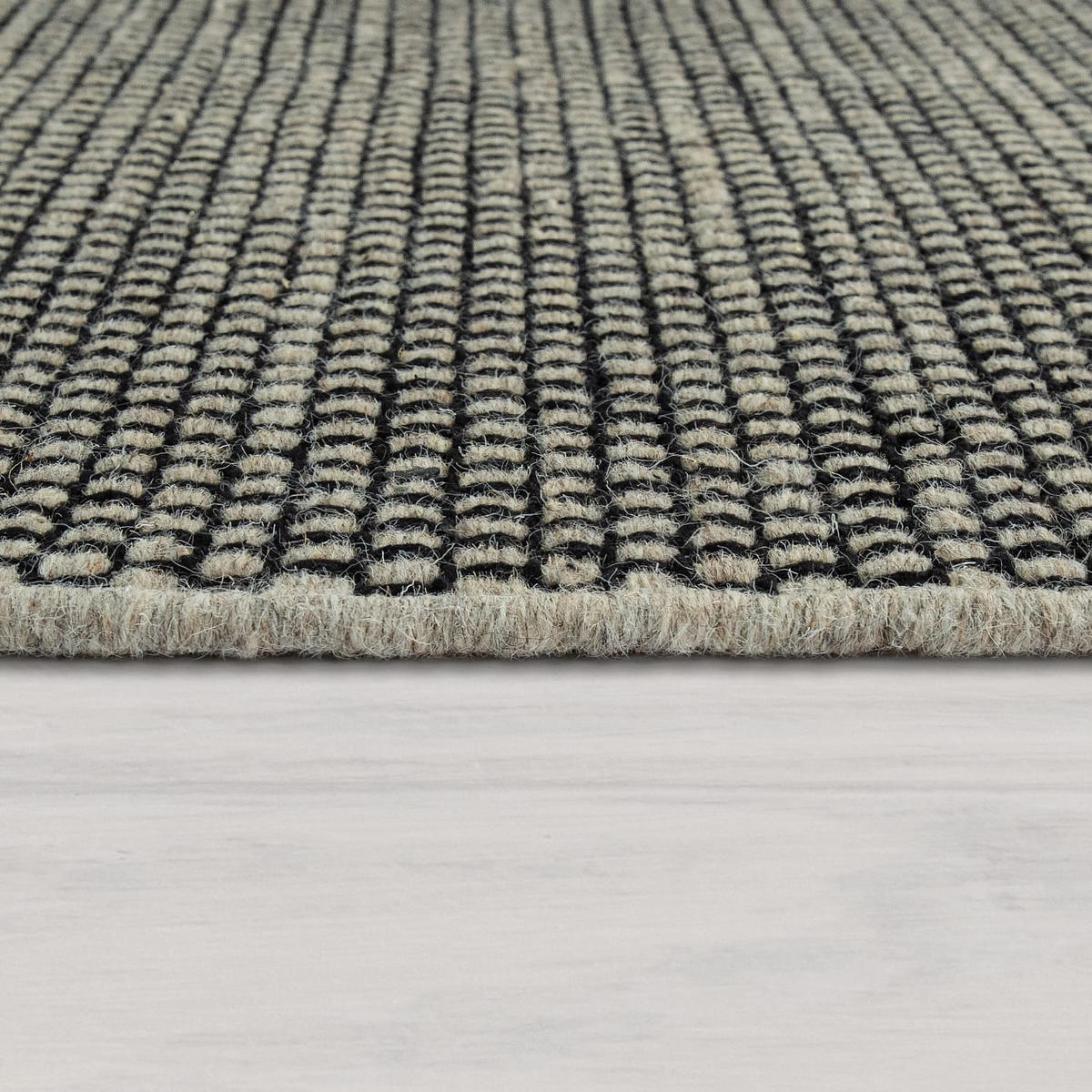 TEPPICH Kurzflor Webmuster meliert Wohnzimmer schmutzabweisend Grau Rechteckig 160x230 - Grau, Textil (160/230cm) - KADIMA DESIGN