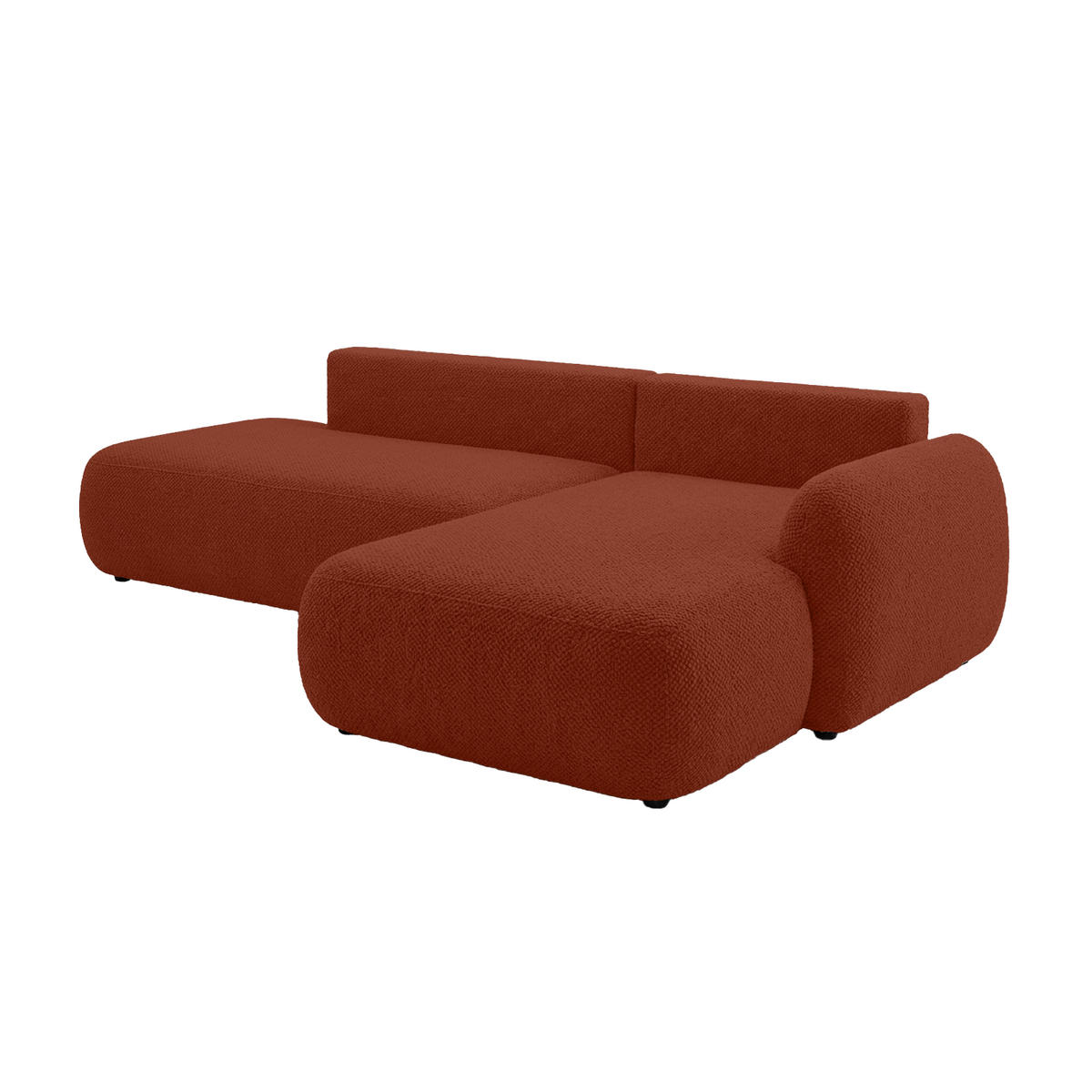 ECKSOFA Munduk I mit Schlaffunktion, Dunkelorange - Dunkelorange, Textil (302/184cm) - Fedve