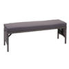 POLY-RATTAN SITZBANK Grau - Grau, Kunststoff (112/35/30cm) - MCW