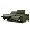 RELAXSOFA FIERO 3-Sitzer mit 2 Relaxfunktionen, olivgrün - Schwarz/Olivgrün, Holzwerkstoff/Textil (212/82/103cm) - Courtois Laville