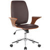 BÜROSTUHL Burton, Kunstleder Walnuss/Braun - Braun, Textil/Metall (67/101/68cm) - TPFLiving