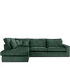 ECKSOFA LINKS IMPERA Modern 4/5 Sitzer, Grün - Grün, Textil (314/224cm) - KONSIMO®