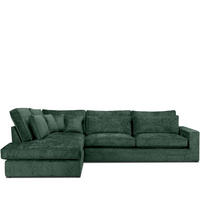 ECKSOFA LINKS IMPERA Modern 4/5 Sitzer, Grün - Grün, Textil (314/224cm) - KONSIMO®