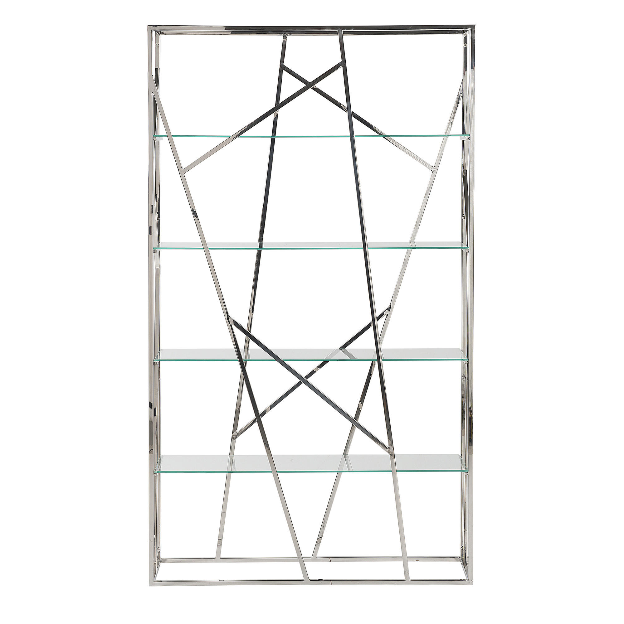 REGAL 4 Fächer Hoxie - Silberfarben, Metall (100/175/30cm) - Beliani