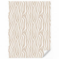 TAPETE - Abstrakt - Zebra - Beige - 200x280 cm - Beige, Papier (200/280cm) - OnlyWow