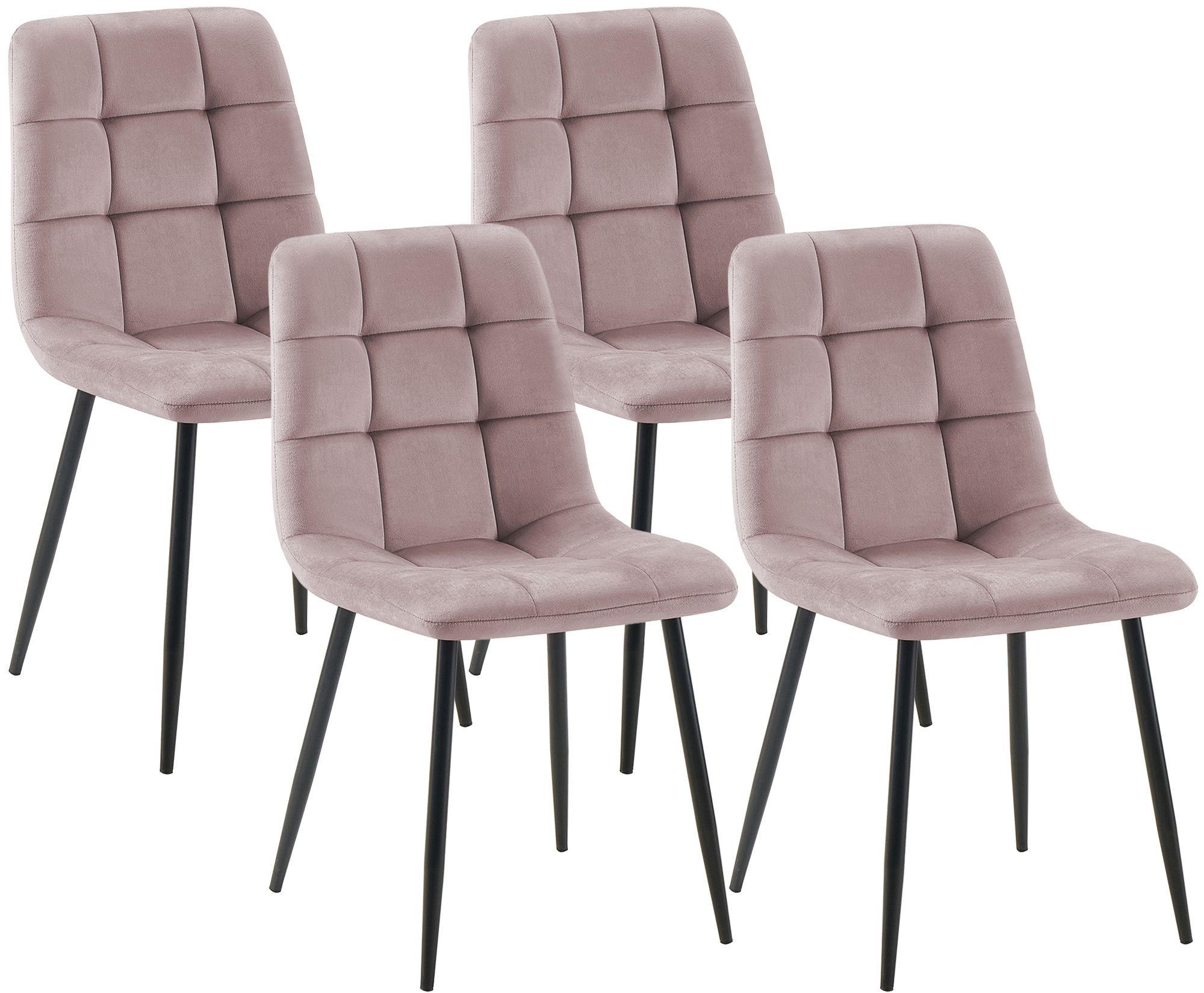 furnicato Esszimmerstühle Pink 45x84x55 cm