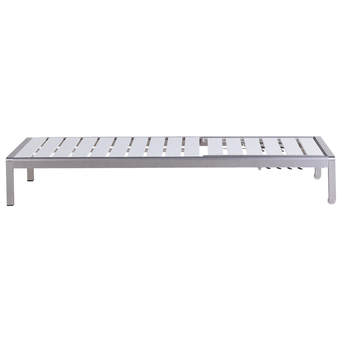 GARTENLIEGE weiß Nardo - Weiß, Metall (64/93/198cm) - Beliani