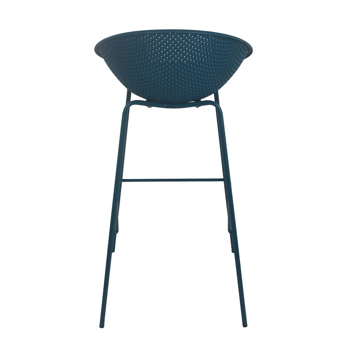 GARTENSTUHL 4-tlg., Blau - Blau, Kunststoff (49/50cm) - Oviala