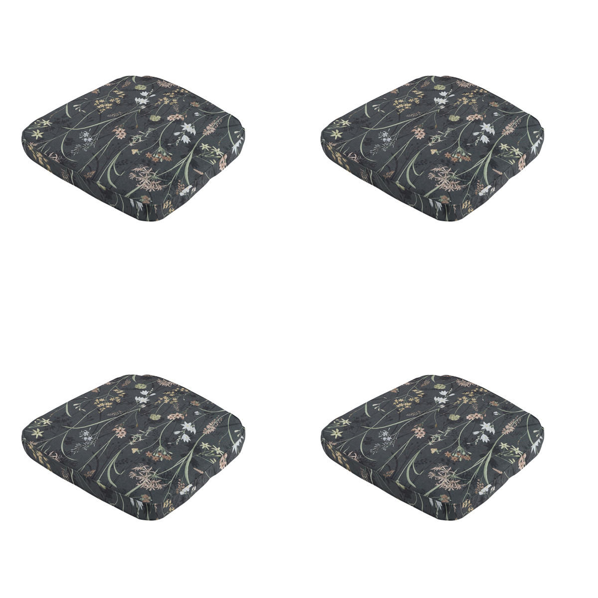 SITZKISSEN Donna 48/48 cm 4er-Set - Grau, Textil (48/7/48cm) - Madison