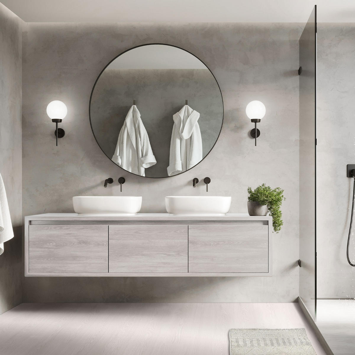 VINYLBODEN selbstklebend 11,15m²/80 Dielen Eiche Weiß - Weiß, Kunststoff (91.5/15.3/0.2cm) - ML-DESIGN