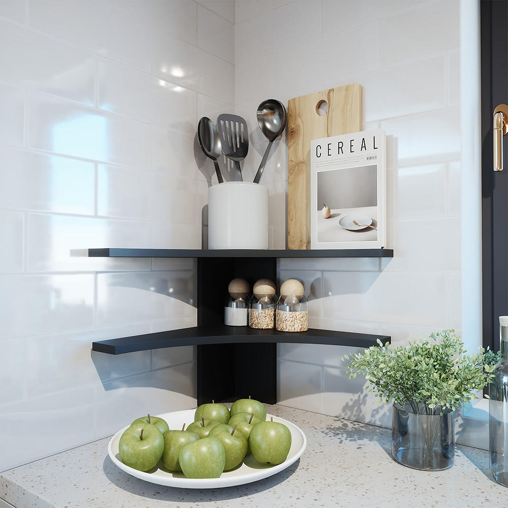 ECKREGAL Roman Anthrazit 43.5 x 37 cm - Anthrazit, Holzwerkstoff (43.5/37/43.5cm) - Vicco