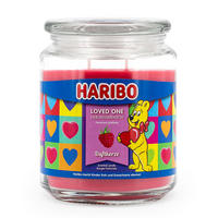 DUFTKERZE Haribo - Rot, Naturmaterialien/Glas (13cm)