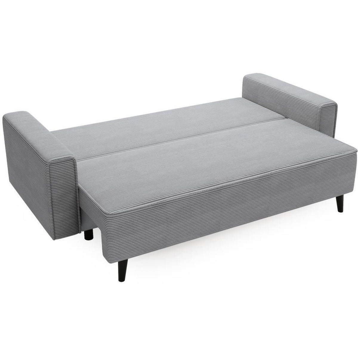 3-SITZER SOFA Monte mit Schlaffunktion hellgrau - Hellgrau, Textil (225/73/95cm) - Beautysofa