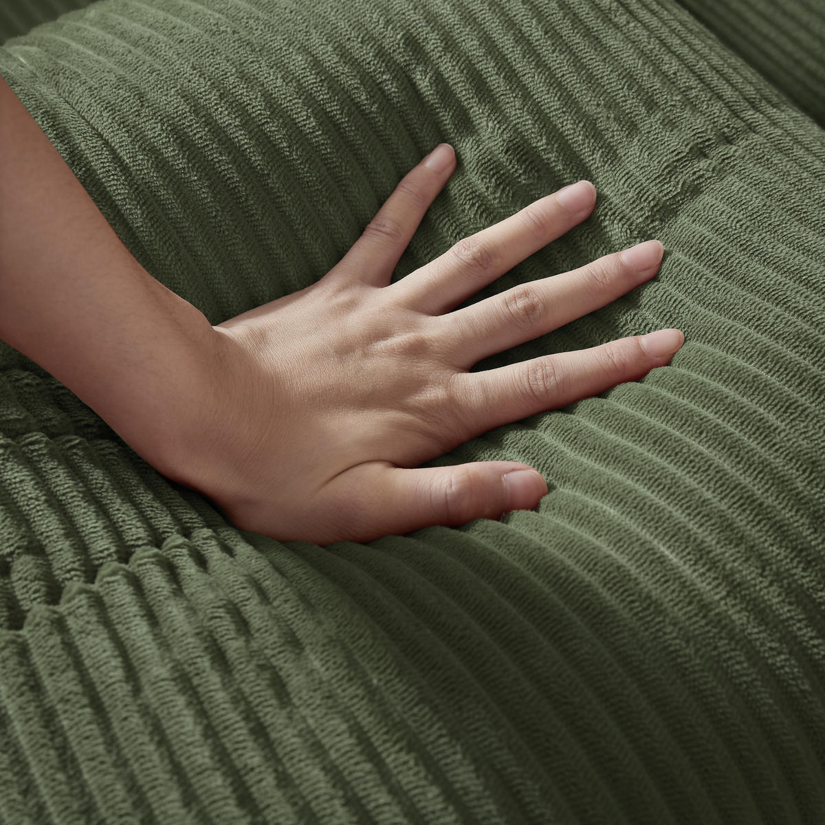 SCHLAFSOFA 2-Sitzer Sofa mit Schlaffunktion,Cord,Grün - Grün, Textil (195/59/89cm) - LVHOM