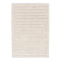 TEPPICH weich mit Relief aus recyceltem Polyester weiss - Weiß, Textil (200/290cm) - AFK Living