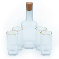 GLASKARAFFEN Set mit 4 Gläsern - Transparent, Glas (1.7L) - Intirilife