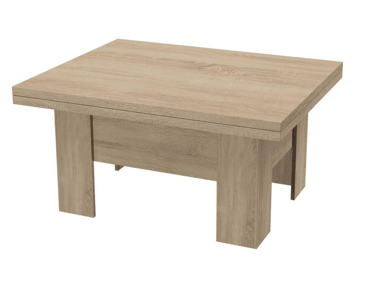 TISCH LONG - Sonoma Eiche, Holzwerkstoff (80/100/53cm) - Meblini