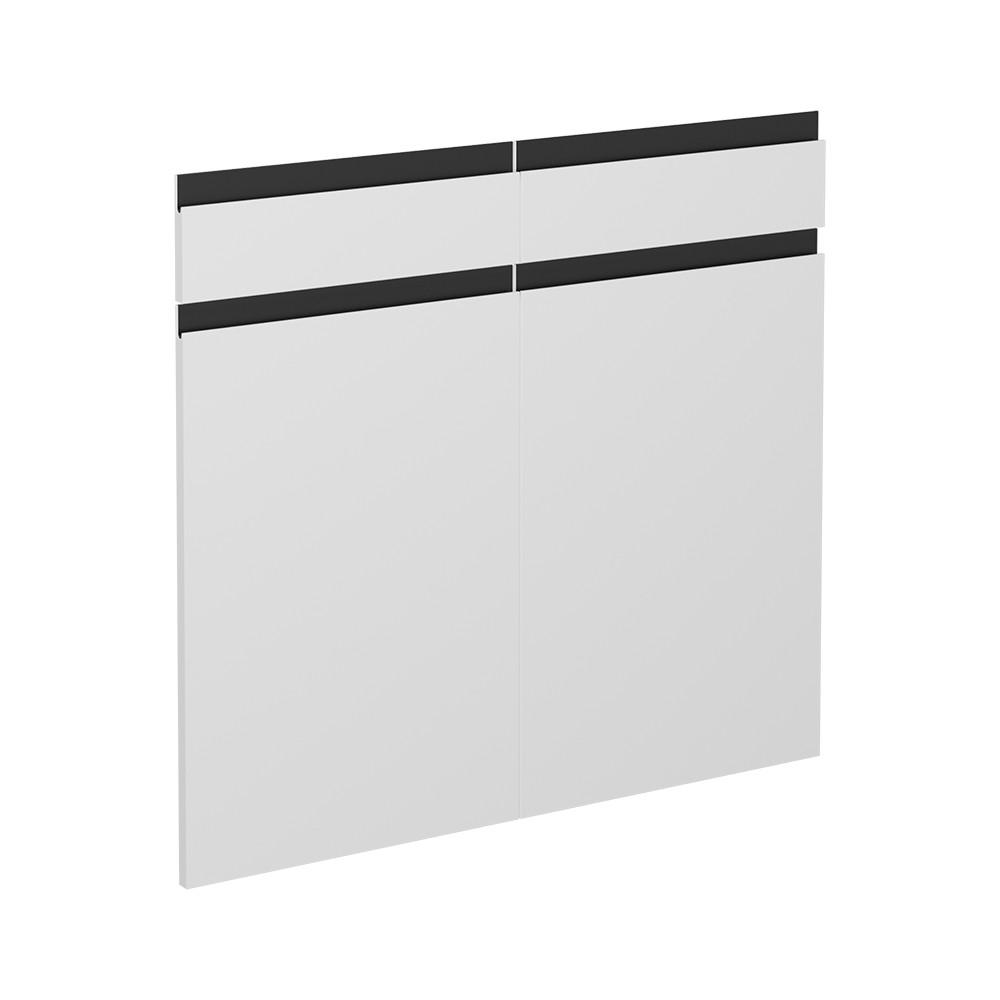KÜCHENFRONT R-Line Weiß 79.2 x 70.8 cm Möbelfront für den Schubladenunterschrank - Weiß, Holzwerkstoff (79.2/70.8/1.6cm) - Vicco