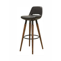 BARHOCKER BRONX mit Holzbeinen - Schwarz, Holz/Textil (41.5/100/41.5cm) - Stuhlmann