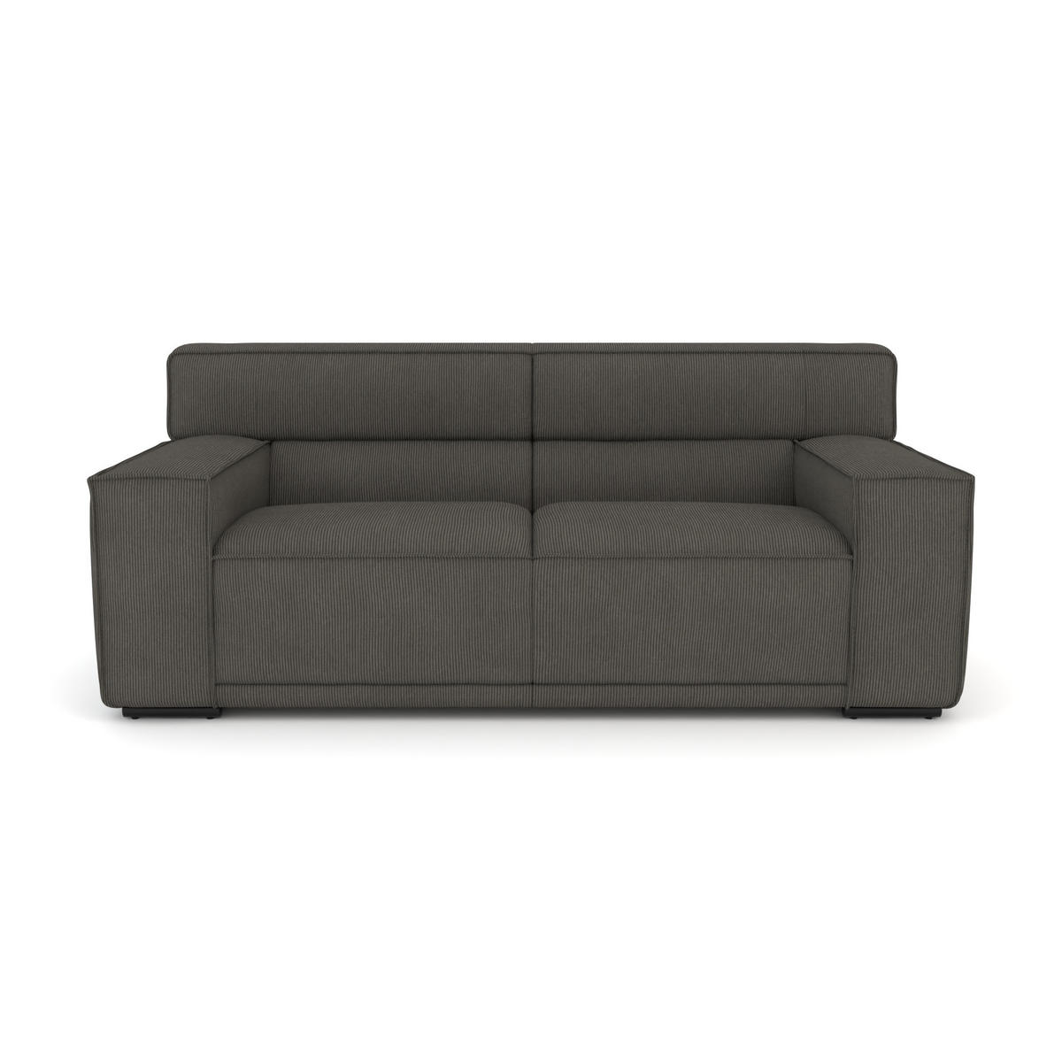 2,5-SITZER Umea Cord Grau 194/106/78 cm - Anthrazit, Kunststoff/Textil (194/78/106cm) - foamnova