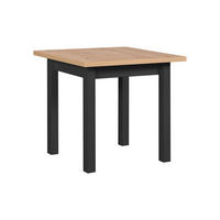 TISCH Max VIII Artisan Eiche, Klapptisch mit Schwarz Beine - Schwarz/Eiche Artisan, Holz/Holzwerkstoff (80/80/76cm) - Bettso