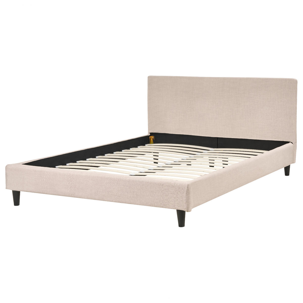 POLSTERBETT 140/200cm Sandbeige Fitou - Beige, Textil (140/200cm) - Beliani