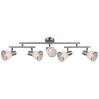 LED DECKENLEUCHTE Acryl Silber matt - Silberfarben, Metall (74/74/18.5cm) - Globo Lighting