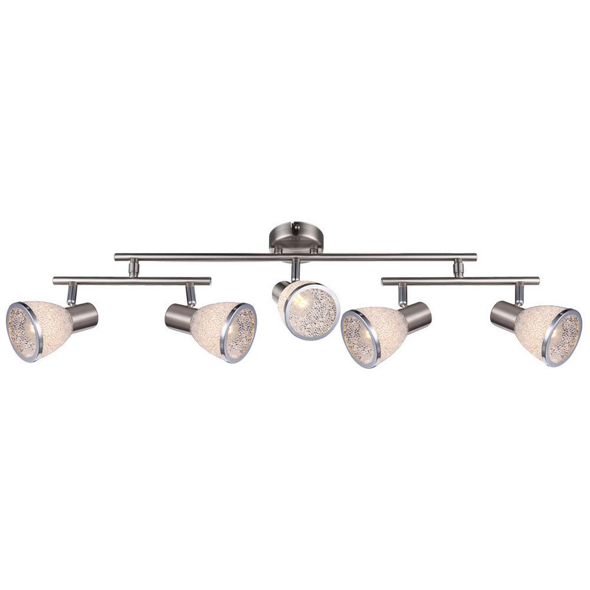 LED DECKENLEUCHTE Acryl Silber matt - Silberfarben, Metall (74/74/18.5cm) - Globo Lighting