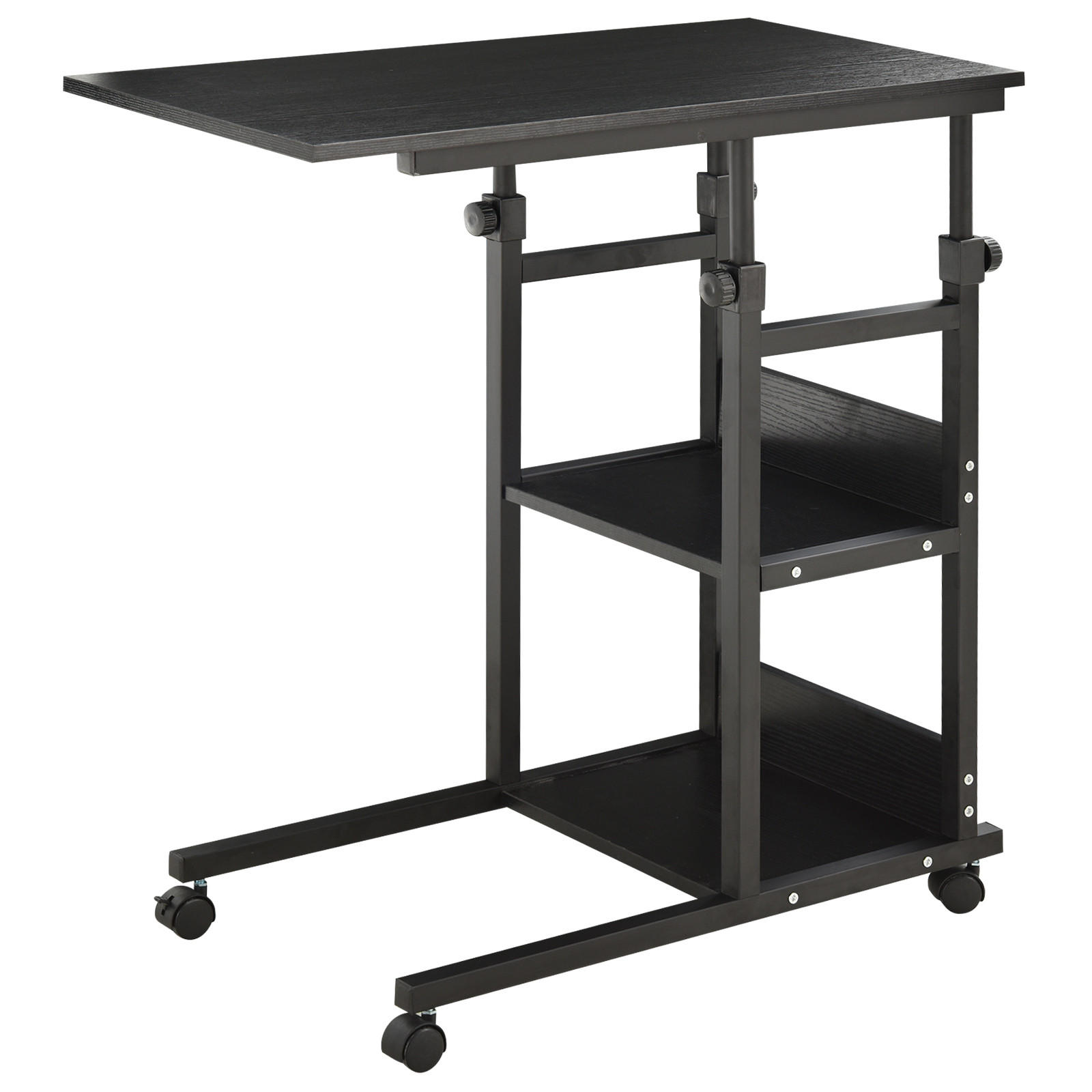 BÜROTISCH Schwarz 1 Stück - Schwarz, Holzwerkstoff (40/82/80cm) - GiPP