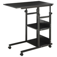 BÜROTISCH Schwarz 1 Stück - Schwarz, Holzwerkstoff (40/82/80cm) - GiPP