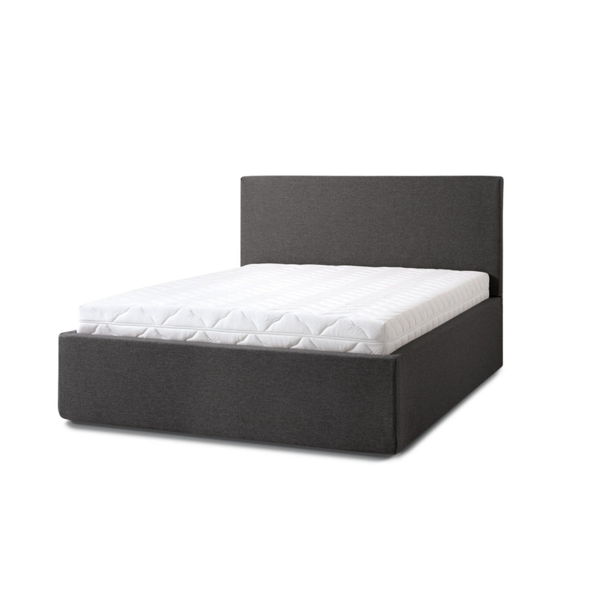 POLSTERBETT Puro Grande 160x200 in Siena Dark Gray - Dunkelgrau, Holz (160/200cm) - Letti Moderni