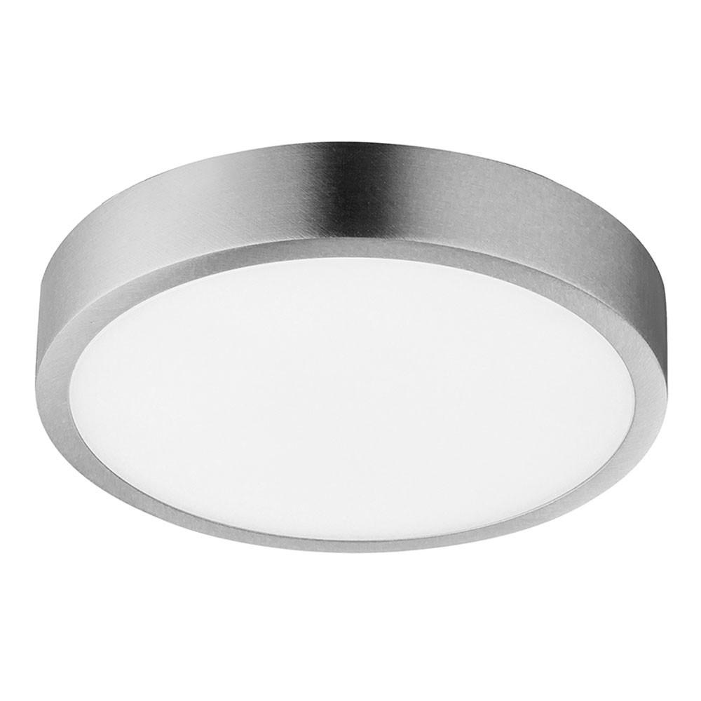 LED DECKENLEUCHTE Aluminium Opal Silber - Silberfarben, Metall (14.5/14.5/2.6cm)