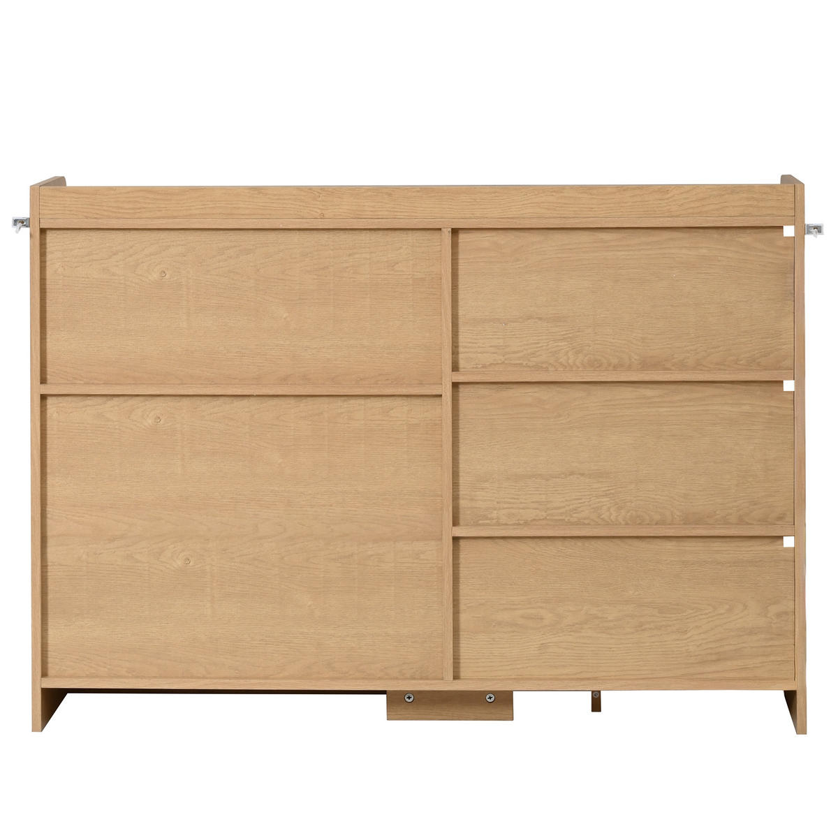 SIDEBOARD DE-38336 120/30/85 cm mit LED-Beleuchtung und Weinregal Holzfarbe - Naturfarben, Holzwerkstoff (120/85/30cm) - ComfortXL