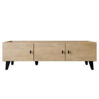 TV-LOWBOARD Vurkizo 150 3D - Eichefarben/Schwarz, Holzwerkstoff/Kunststoff (151/45/40cm) - MIRJAN24