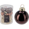 CHRISTBAUMKUGEL Basic Braun 24er Set 2.5X2.5X2.5 cm Glas - Braun, Glas (2.5/2.5/2.5cm) - Mondex